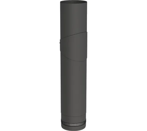 Feuercampus Ofenrohr Pelletofenrohr Längenelement 50cm Ø100mm Reinigungstür Schwarz, 100 mm