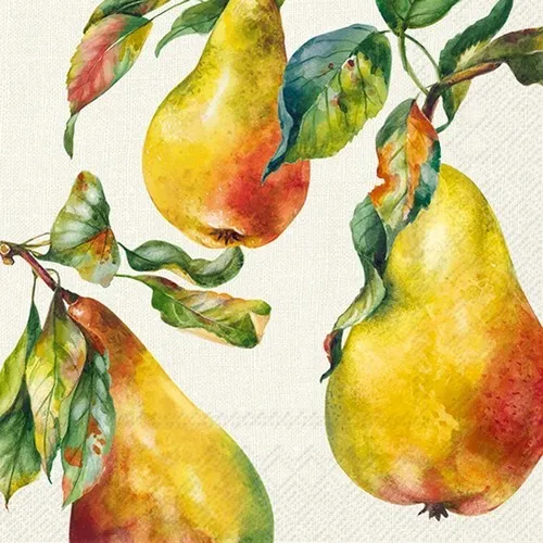 Servietten Home Grown Pears - Hauseigene Birnen 33x33cm 20