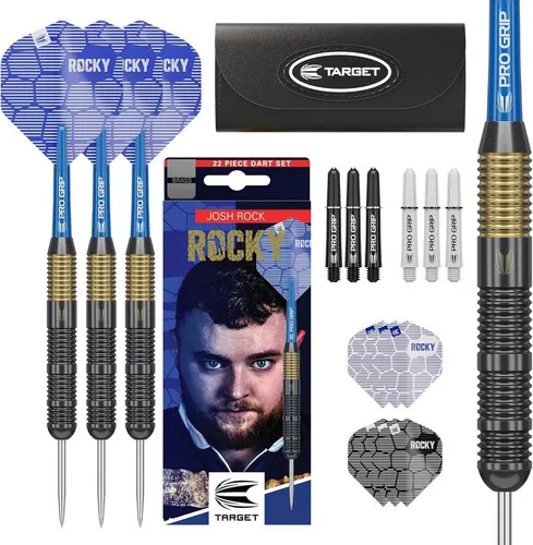EVOLUTION Dartpfeil Josh Rock Steeldarts, 22G Brass Darts, Player Edition Steeldarts
