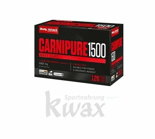 Body Attack - CARNIPURE 1500 - 120 Kapseln EUR 150,25/kg