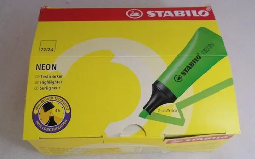 P041 - Stabilo Neon - Textmarker - Spitze 2-5mm  Neon Gelb 10 Stk - NEU