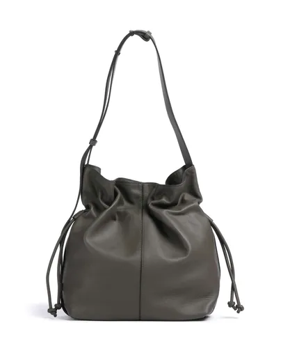 Marc O'Polo Sienna Bucket Handtasche – Damen - Elegante Bucket Handtasche aus feinem, genarbtem Rindsleder in trendigem Oliv. Ideal für den täglichen Gebrauch und stilvolle Aufbewahrung.