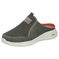 RIEKER Clog in khaki - Bequemer Sommerschuh mit Stretcheinsätzen, Größe 42 - Clogs, aus hochwertigem Lederimitat mit seitlichen Stretcheinsätzen für optimalen Tragekomfort und flexibles Anziehen.