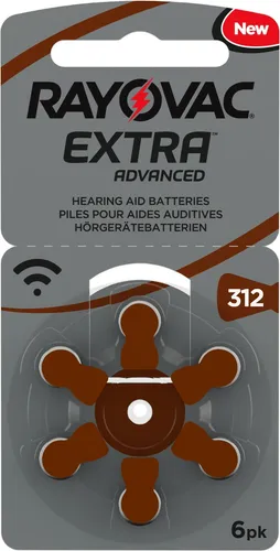 Energizer 4606 Rayovac Acoustic Special - 6er Blister Hörgeräte-Batterien Typ 13, 310 mAh Kapazität für zuverlässige Leistung