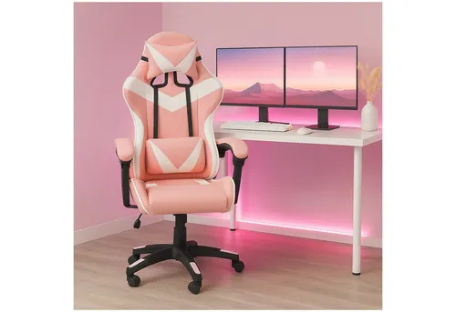 HTI living Schreibtischstuhl Krit Pink-Weiß in pink von HTI-Line