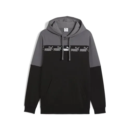 PUMA Herren Around The Block Hoodie XS, Cool Dark Gray - Pullover & Strickjacken für Herren, bequemer Regular Fit aus weichem Fleecematerial für ultimativen Komfort und Style.