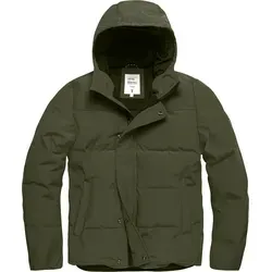 Vintage Industries Zander Jacke XL - Grün für Männer - Funktionsjacke mit 2 Seitentaschen, Polyester-Daunenwattierung und gestrickten Manschetten für optimalen Komfort und Stil.