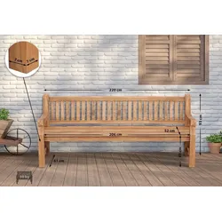 CLP Teakbank Jackson V2 in braun von CLP