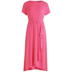 Betty Barclay Midikleid mit Volant - Damen Midi Kleid in Pink, figurumspielend und ideal für sommerliche Anlässe. Der feminine V-Ausschnitt und die Kurzärmel machen es zum perfekten Outfit für jeden Anlass.