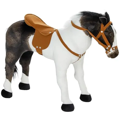 AIYAPLAY Reitpferd mit Soundfunktion - Schaukeltiere, mit realistischem Sound und Sattel, ideal für Kinder von 3-8 Jahren, fördert Kreativität und Spielspaß im Innen- und Außenbereich.