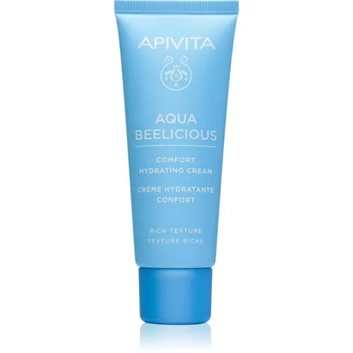 Apivita Aqua Beelicious Comfort Hydrating Cream Rich - Tagespflege, spendet intensiv Feuchtigkeit mit Tiefenwirkung und macht die Haut seidenweich, 98% natürliche Inhaltsstoffe
