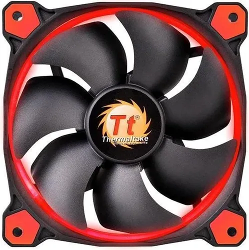 Thermaltake Riing 14 LED Red Lüfter 140x140x25mm - Gehäuselüfter mit rot leuchtenden LEDs für optimale Kühlung und stylisches Design in deinem PC-Gehäuse.
