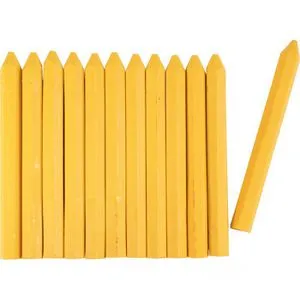 Connex Signierkreide COXT780560, 12 Stück, gelb, eckig gespitzt, 12 cm lang