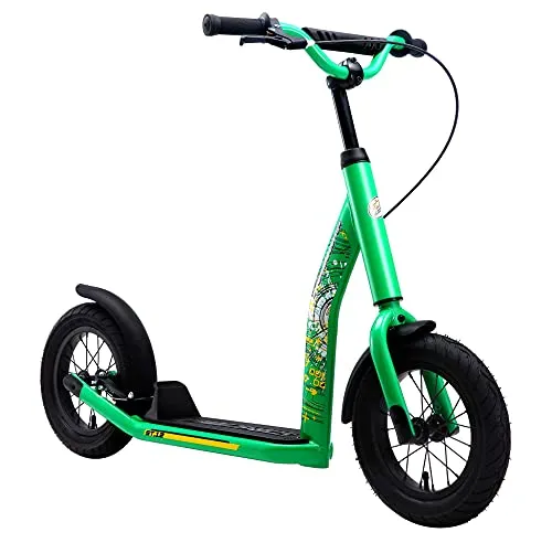STAR SCOOTER Tretroller Kinderroller 12 Zoll | Sportlicher Roller für Kinder ab 7 Jahren - Grün - Roller für Kinder ab 7 Jahren mit stabilen 12 Zoll Luftreifen, ideal für jedes Gelände. Der robuste Stahlrahmen sorgt für Langlebigkeit und Sicherheit.