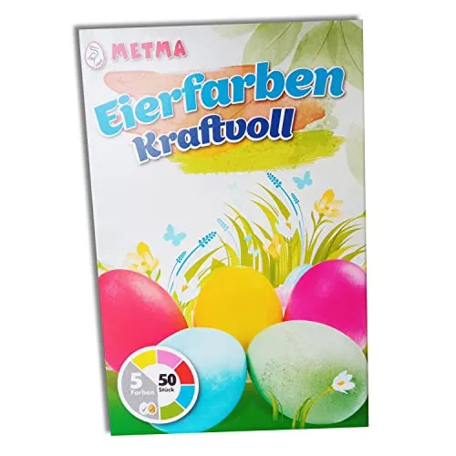 itenga Eierfarben Kraftvoll 5 Flüssigfarben zum Kaltfärben blau, gelb, grün, rot, pink Ostereierfarbe Eierfarbe Ostern