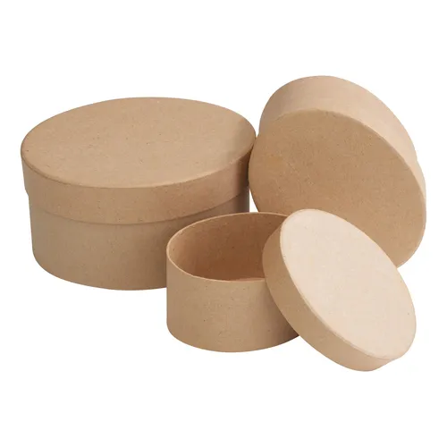 VBS Schachteln Oval 3er Set 11.7x15.0x7.5 cm Aufbewahrungsboxen Deko Behälter