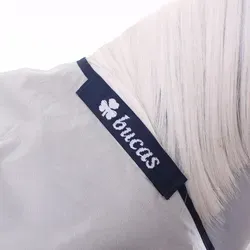 Bucas Outdoordecke Power Turnout Medium 150 g Silver - Größe wählbar - Reit- & Pferdebedarf, atmungsaktive und wasserdichte Decke mit wärmereflektierender Innenbeschichtung für optimalen Komfort und Schutz bei jedem Wetter.