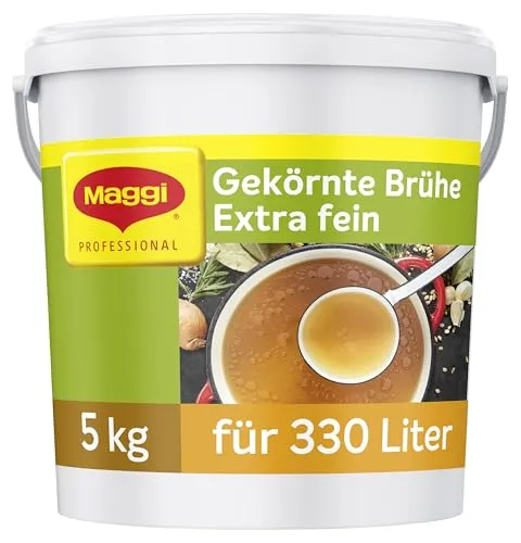 MAGGI Professional Gekörnte Brühe Extra fein, vegan - Brühe & Fond, vegan und kalorienarm mit hoher Ergiebigkeit – 16g für 1L fertige Brühe, ideal zum schnellen Würzen und Abschmecken.
