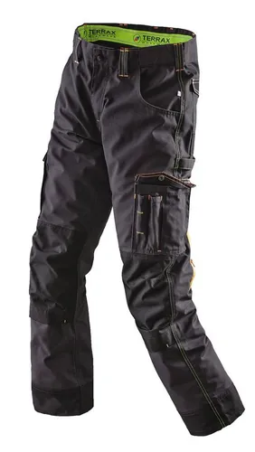 Terrax Workwear Herren Arbeitshose mit Gürtel - Bundhose in Anthrazit-Schwarz, Größe 54 - Moderne Arbeitshose für Handwerk und Baustelle mit integriertem elastischen Gürtel für optimalen Sitz. Zahlreiche Taschen bieten schnelle Zugriffe auf Werkzeuge und Materialien, während das strapazierfähige Material für hohen Tragekomfort sorgt.