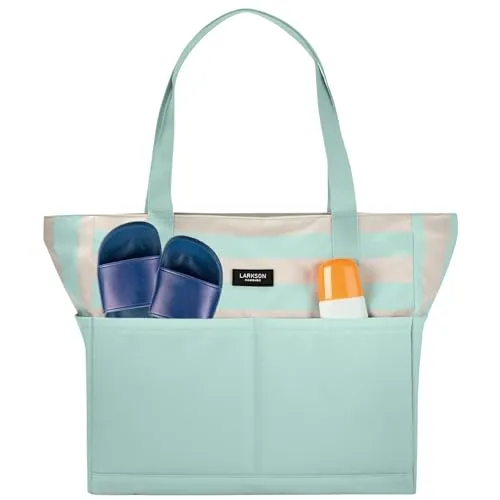 LARKSON Strandtasche Linn in türkis von Larkson