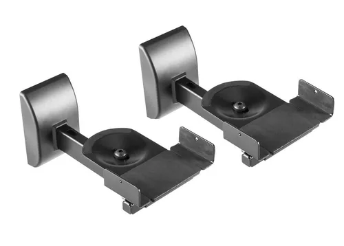 HALTERUNGSPROFI Lautsprecher-Wandhalterung LSSL2 - Neigbar und Drehbar - Lautsprecher-Wandhalterung mit robustem Metalldesign, ideal für eine sichere Montage. Neigbar und drehbar für optimale Ausrichtung, inklusive Kabelführung für einen aufgeräumten Look.