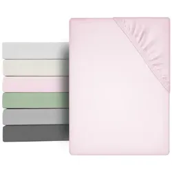 Beautex Spannbettlaken Mikrofaser Spannbetttuch Bettlaken, Premium Mikrofaser, Größe und, Microfaser, Gummizug: rundum, (1 Stück) rosa 180 cm x 200 cm