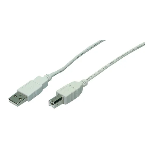 LogiLink CU0009 USB 2.0 Kabel - USB-A auf USB-B Stecker, 5m Länge für zuverlässige Datenübertragung und vielseitige Nutzung