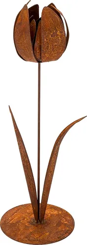 Rostikal Gartendeko Vintage Deko Blume 30 cm Tischdeko Rost Deko Garten