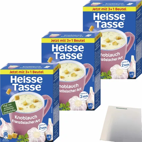 Heisse Tasse Knoblauch Französischer Art Suppe 3er Pack 3x 4 Beutel a 19,5g usy