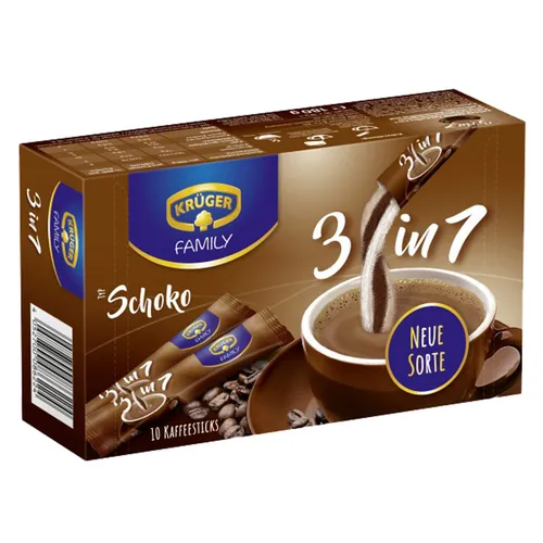 Krüger Family 3 in 1 Typ Schokolade 180g von Kaffee-Instant