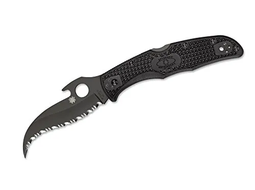 Spyderco Matriarch 2 Black Taschenmesser - Taschenmesser mit einer Gesamtlänge von 21,7 cm, ideal für Outdoor-Aktivitäten und Alltagsgebrauch. Leichtes Design mit robustem VG-10 Klingenmaterial.
