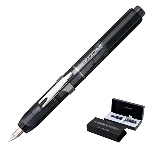 Platinum Curidas PKN7000-7M Füllfederhalter/M Medium/Einziehbar/Graphite Smoke Grau/Handgefertigt/mit Geschenkbox/Füllhalter