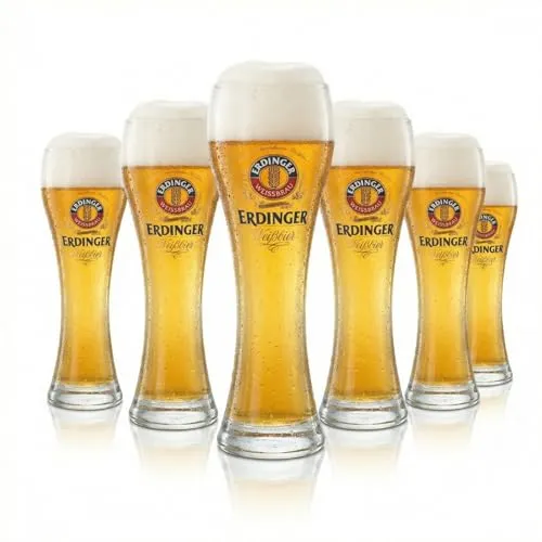 Original ERDINGER Weizenbierglas 0,5 l Set von Sahm