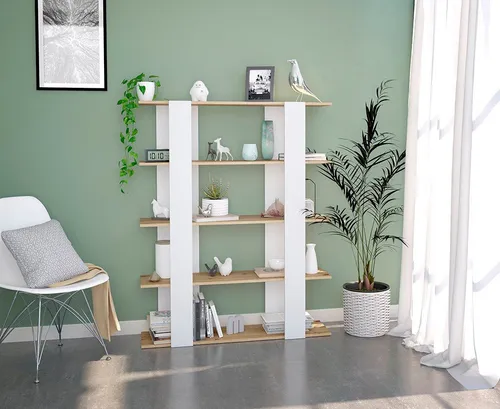 habeig Standregal Hochregal Bücherregal Aktenschrank Kommode Weiß Holz - Standregal aus hochwertigem Holzwerkstoff, stabil und pflegeleicht, ideal für Büro, Wohnzimmer oder Schlafzimmer.