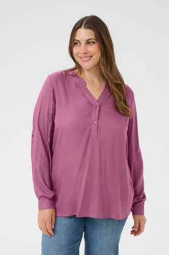 KAFFE Curve Langarmbluse Bluse langarm KCsida Große Größen