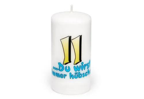 Garronda Geburtstagskerze Kerzen mit Motiv von 1 bis 89 Jahren, 6x12cm 24 Std. Brenndauer (1-tlg)