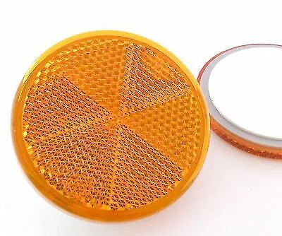 Runde Reflektoren - selbstklebend - Anhänger/Wohnwagen - Orange - 60 mm - 2 Stck