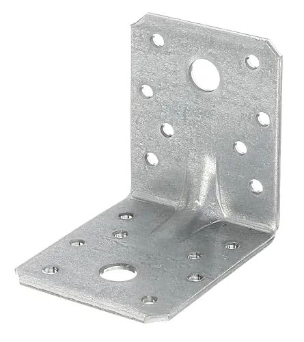 Alberts 50x Winkelverbinder - Robuste Bauwinkel für Holzverbindungen - Winkel & Holzverbinder - 50 Schwerlast-Winkelverbinder aus verzinktem Stahl, ideal für stabile Konstruktionen und einfache Montage.