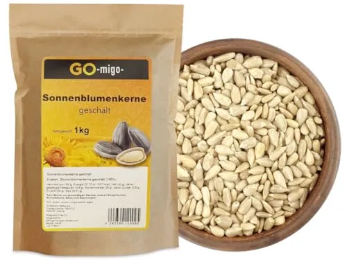 1kg Geschälte Sonnenblumenkerne Gute Qualität 1000g Sonnenblumen Kerne Frisch