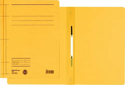 LEITZ Hefter Schnellhefter Rapid A4 Manilakarton gelb (25 Stück)