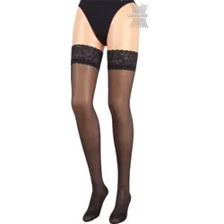 Compressana Calypso 140den Schenkelstrümpfe Schwarz Größe 3 - Medizinische Strümpfe mit elegantem Maschenbild, passgenauer anatomischer Form und Softbündchen für hohen Tragekomfort – ideal für Reisen.