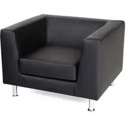 Produktbild Wartezimmersessel 1-Sitzer Kunstleder schwarz