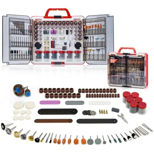 SHALL Multifunktionswerkzeug Zubehör Set 508-teilig Drehwerkzeug Mehrzweck Zubehörset für Schneiden, Schleifen, Bohren, Gravieren & Polieren | Dremel-kompatibel
