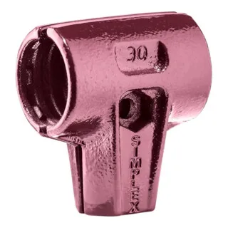 Halder SIMPLEX-Schonhammergehäuse ohne Einsätze, ohne Stiel 30G mm