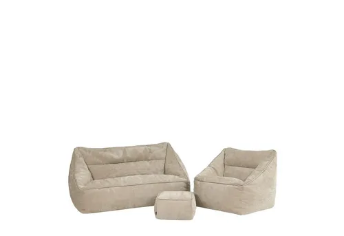 icon Sitzsack Cecilia - XXL Sitzsack Sofa aus Chenille - Sitzsäcke aus weichem Chenille-Stoff, Made in Germany. Ideal für gemütliche Entspannung mit integrierter Rückenlehne und Fußhocker.