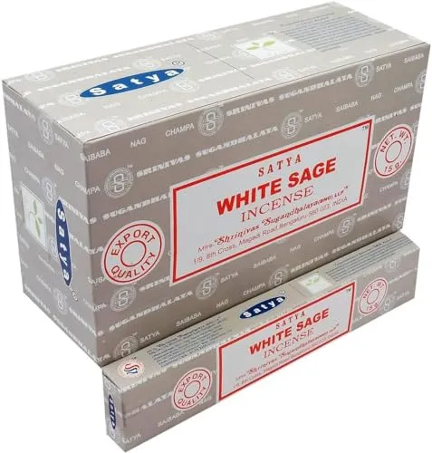 Satya Räucherstäbchen White Sage, 12 Packungen à 15 g