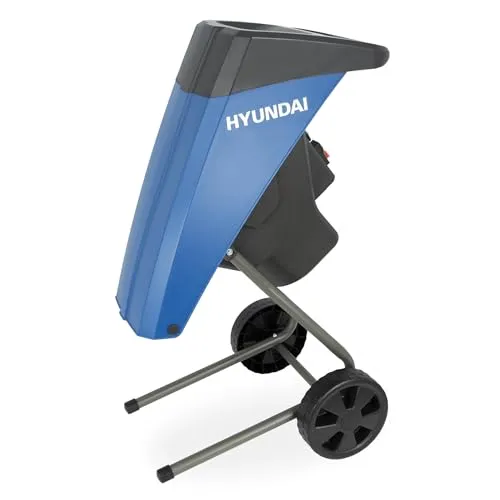 HYUNDAI Elektro-Gartenhäcksler GH25040E - Häcksler & Mulcher mit 2.500W Motor, zerkleinert Äste bis 40 mm Durchmesser effizient zu Mulch – ideal für umweltbewusste Gartenliebhaber.