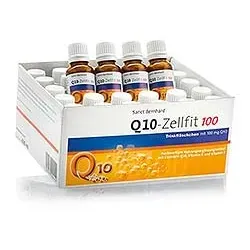 Q10-Zellfit 100 mg Trinkfläschchen - 600 ml - Nahrungsergänzungsmittel mit 100 mg Coenzym Q10, 500 mg Gelee-Royal und wichtigen Vitaminen, schützt die Zellen vor oxidativem Stress und unterstützt die Energieproduktion.