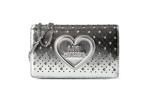 Love Moschino Smart Daily Bag Umhängetasche 23 cm silberfarben TAS063743 - Stylische Umhängetasche von Love Moschino in schicker Lederoptik. Robustes Material, praktischer Magnetverschluss und Innenfächer für optimale Organisation. Ideal für den täglichen Einsatz und modische Akzente.