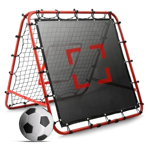Rebounder für Fußball Kinder Rebounder Netz Volleyball Rebounder Netz Verstellbar Trainingsnetz Fußballnetze Rebound-Netz mit Kickback Ziel Kinder Fußball Training Tragbare Fußballtore Garten Outdoor